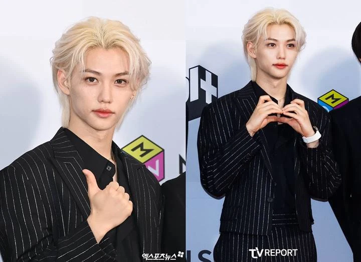 TMA 2023: Felix Stray Kids Viral Gegara Gaya Rambut di Red Capet