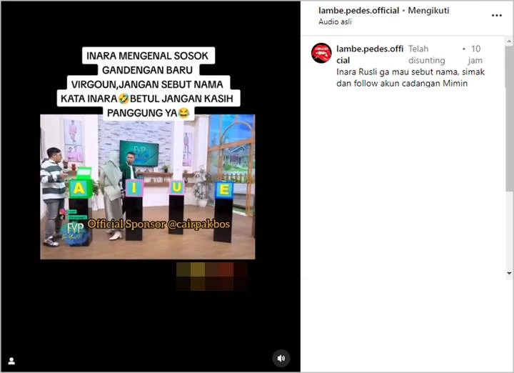 Inara Rusli Minta Tak Sebut Nama Wanita Diduga Pacar Baru Virgoun, Bisikkan Alasannya ke Raffi Ahmad