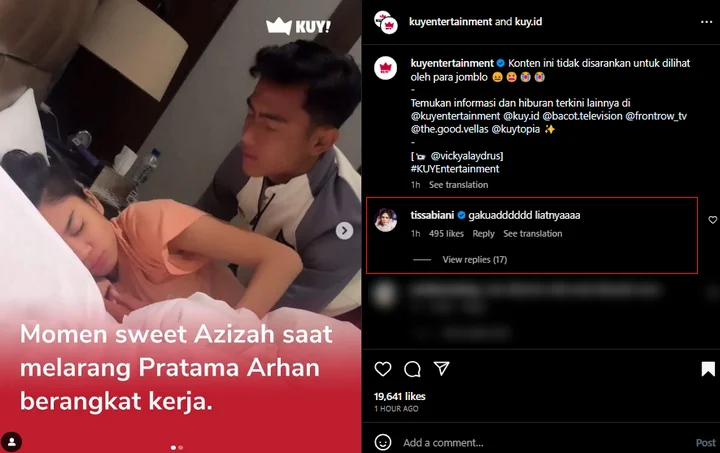 Tisa Biani Iri Momen Uwu Pratama Arhan dan Azizah Salsha