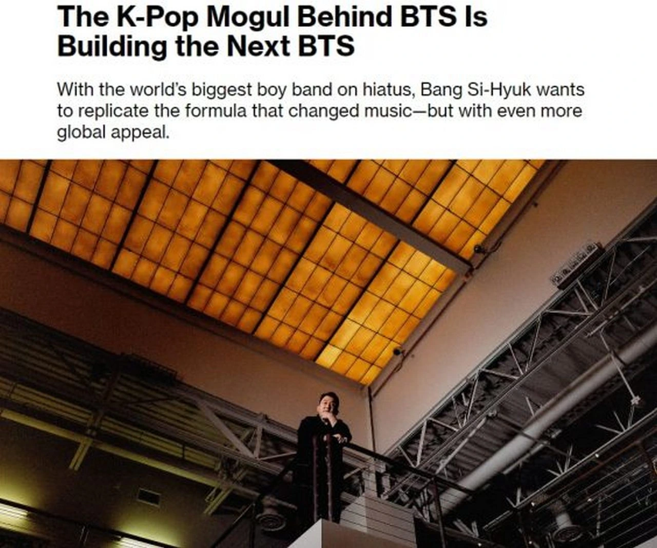 Media Asing Bloomberg Sebut Bang Si Hyuk Tengah Siapkan Proyek BTS Versi Girlband