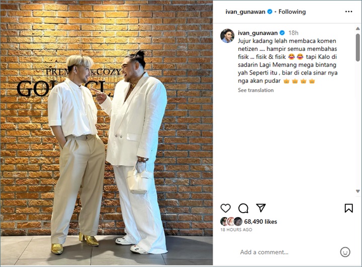Ivan Gunawan Lelah Fisiknya Terus-Terusan Digunjing Netizen, Temukan Sisi Positif