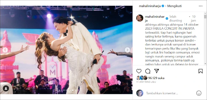 Konser Mahalini Sukses Bikin Mewek, Momen Bahagia Dengan Rizky Febian Curi Perhatian