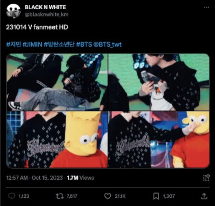 Fans BTS Marah ke Fansite Jimin yang Sengaja Potong Kepala V di Foto-Foto Fanmeeting