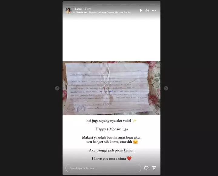 Ditangkap Kasus Dugaan Pengeroyokan, Vadel Badjideh Tulis Surat Romantis dan Permintaan Maaf ke Lolly