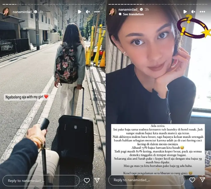 Cuma Berdua ke Jepang, Nana Mirdad dan Sang Putri Alami Insiden Menyebalkan
