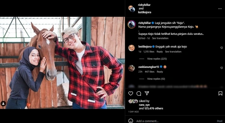 Rizky Billar Bareng Lesti Kejora