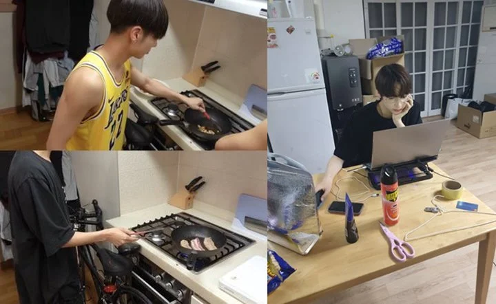 TXT Taruh Sepeda Dekat Kompor, Situasi Dorm Betulan Langgar Aturan Kesehatan?
