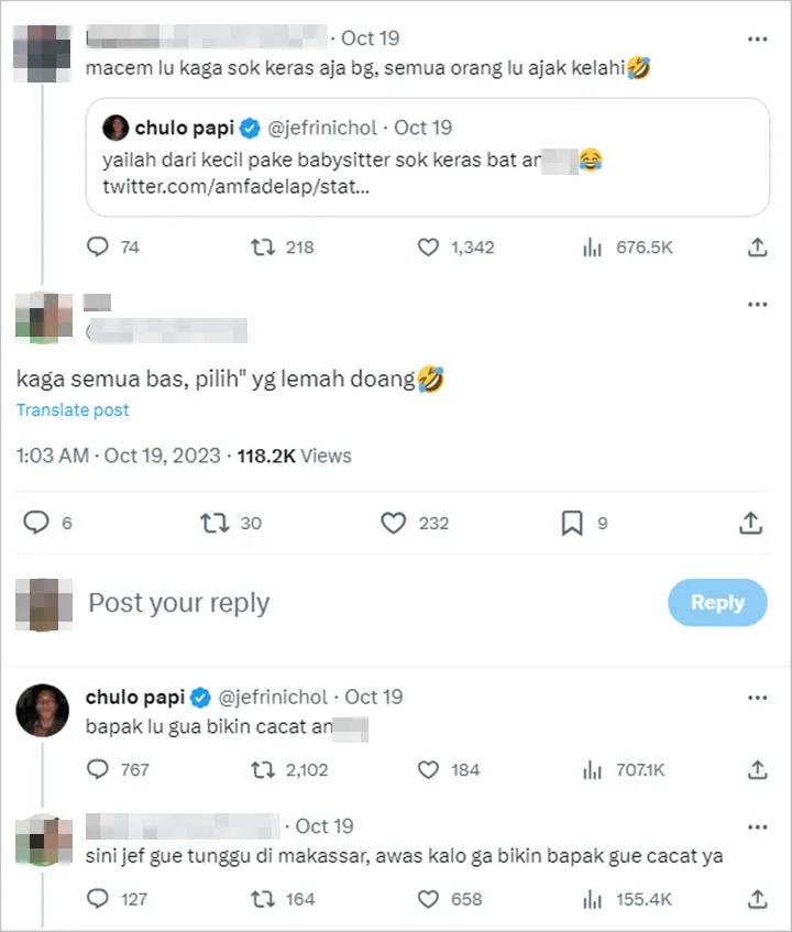 Sempat Dibela Usai Diledek El Rumi, Jefri Nichol Malah Bikin Emosi Gegara Ancam Netizen