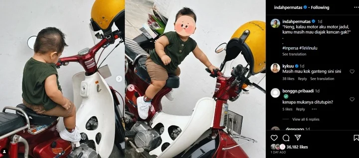 Indah Permatasari Pamer Foto Kece Anak