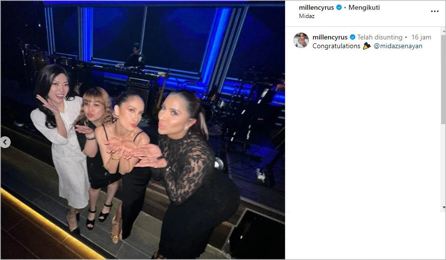 Millen Cyrus Mejeng Bareng Luna Maya Hingga Cinta Laura, Penampilan Curi Perhatian