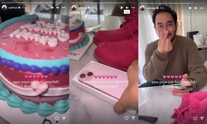 Syahnaz Sadiqah Syok Dapat Kado Ultah Serba Pink dari Jeje Govinda