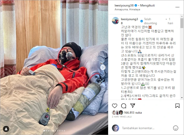 Lee Si Young Dikabarkan Pingsan di Himalaya Usai Beredar Foto Mengkhawatirkan