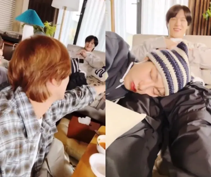 Renjun tidur saat NCT Dream lakukan Weverse Live