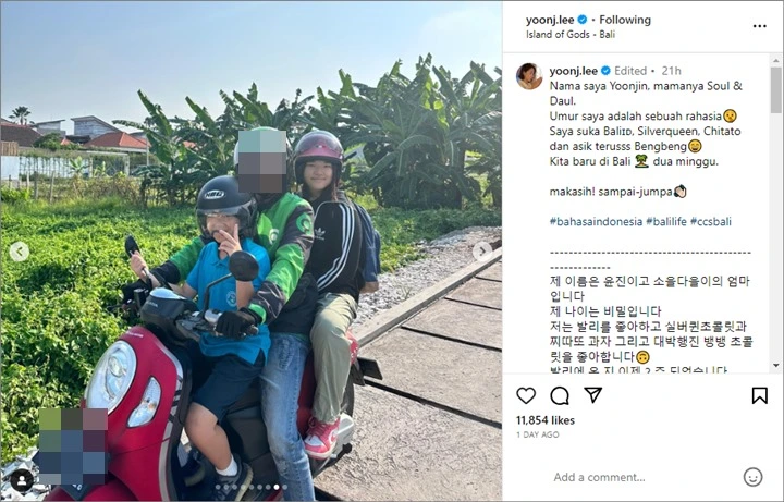 Keluarga Lee Beom Soo Kini Tinggal di Bali, SoDa Siblings Sekolah Diantar Ojol