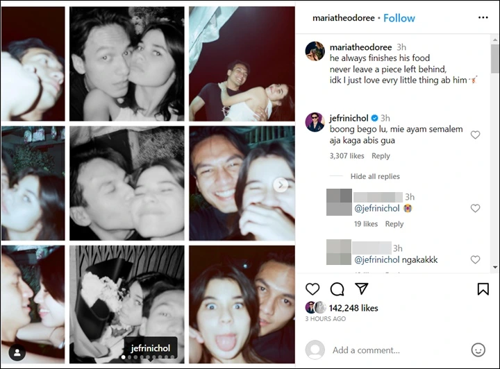 Maria Theodore Pamer Kebucinan, Komen Jefri Nichol Dinilai Kasar Maria Theodore Pamer Kebucinan, Komen Jefri Nichol Dinilai Kasar
