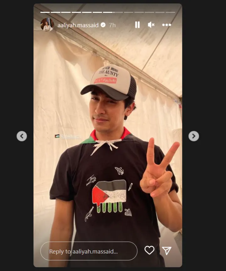Aaliyah Massaid post foto Abidzar Al-Ghifari