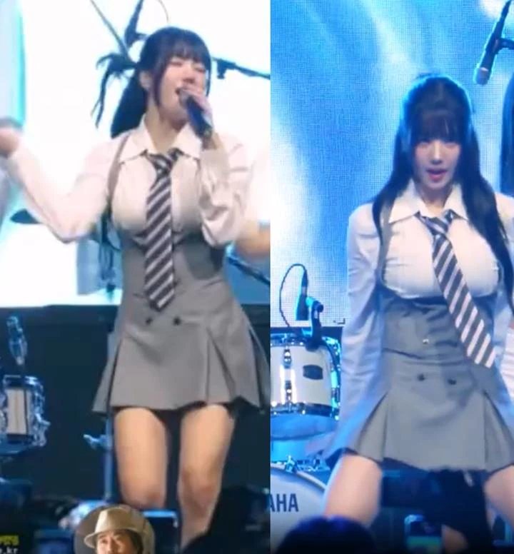Outfit Kwon Eunbi saat Manggung di Kampus Dipermasalahkan