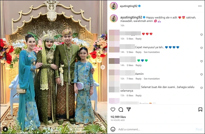 Ayu Ting Ting Tampil Bak Ibu Pejabat di Nikahan Sepupu