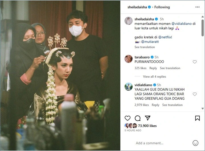 Vidi Aldiano Doakan Sheila Dara dapat Cowok Red Flag jika Nikah Lagi