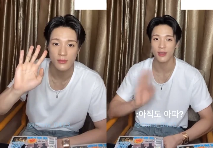 Jeno NCT memastikan jarinya baik-baik saja