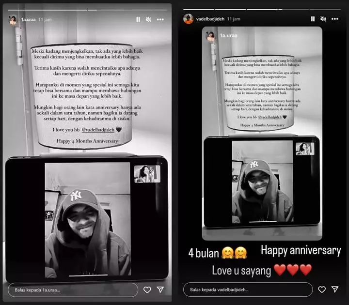 Lolly Spill Sisi Lain Vadel Badjideh Persis di Perayaan 4 Bulan Jadian