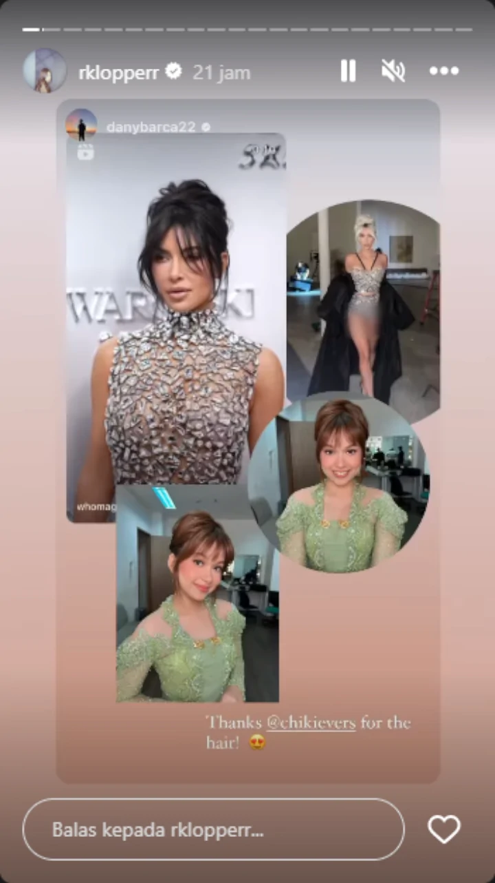 Rebecca Klopper Padukan Gaya Rambut Ala Kim Kardashian dengan Outfit Kebaya