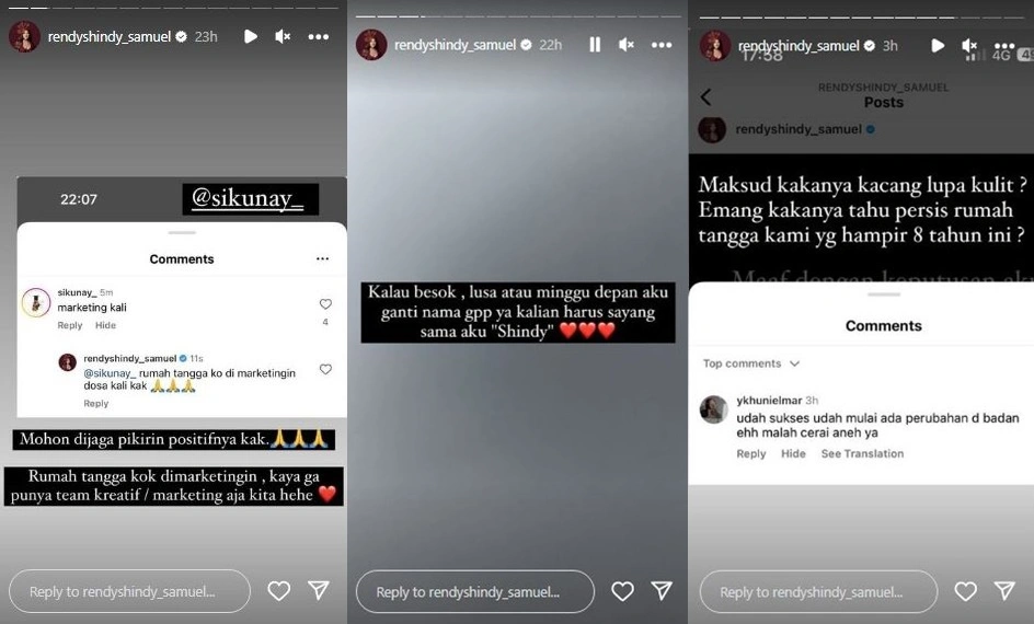 Shindy Bantah Gimmick usai Umumkan Perpisahannya dengan Rendy Samuel