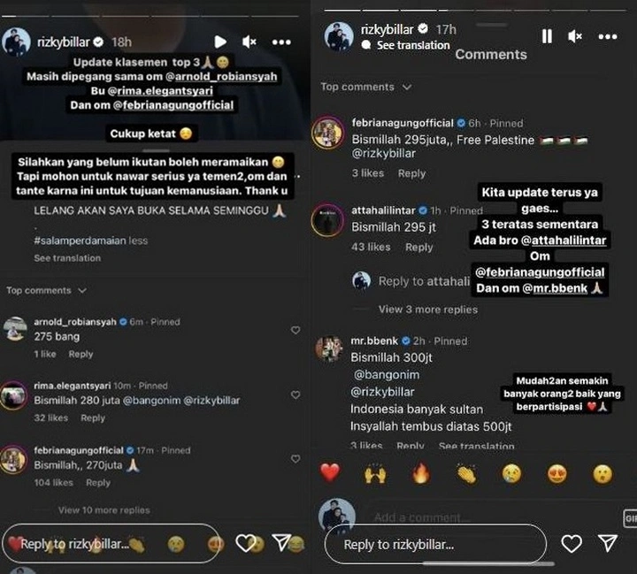Rizky Billar Lelang Mobil Mewah Hingga Kini Capai Rp300 Juta