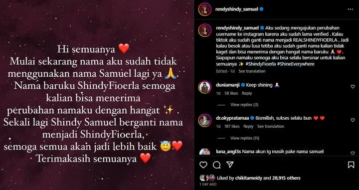 Shindy Putuskan Hapus Nama Samuel