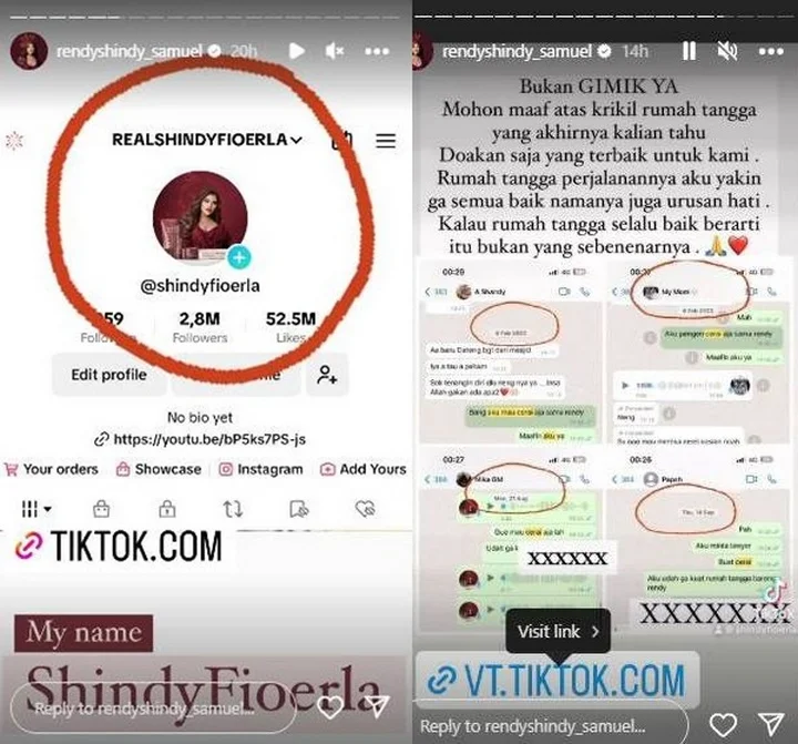 Shindy Bongkar Chat Lawas Ingin Ceraikan Rendy Samuel