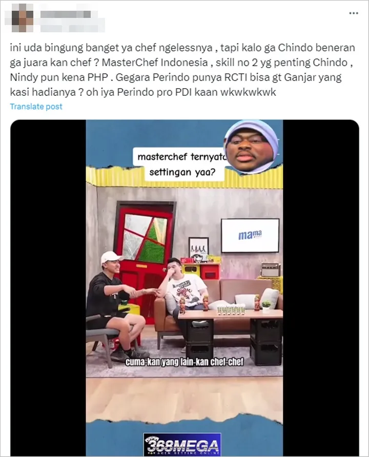 Chef Arnold Kicep Diskakmat Kaesang Soal Isu Settingan di MasterChef Indonesia