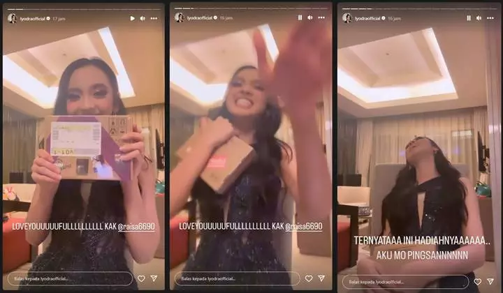 Lyodra Sampai Gebrak Meja Gara-gara Hadiah Tak Disangka dari Raisa