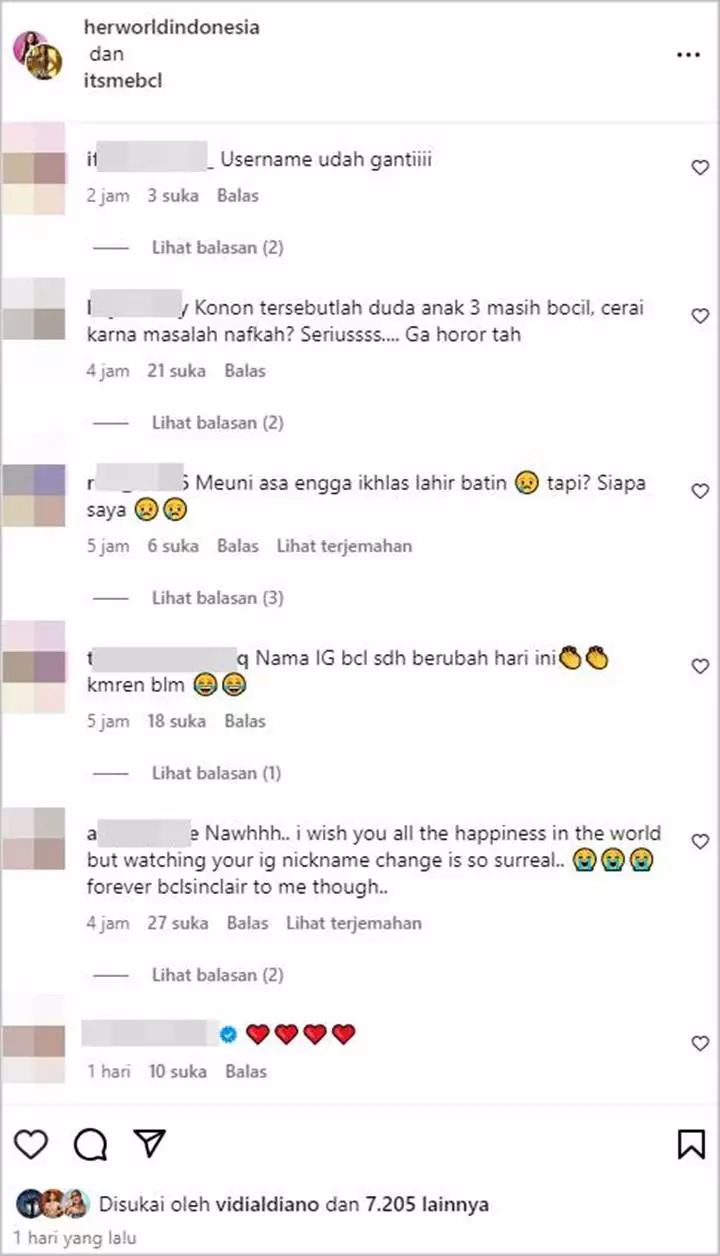 BCL Diduga Ganti Nama Instagram di Tengah Kabar Segera Menikah Lagi