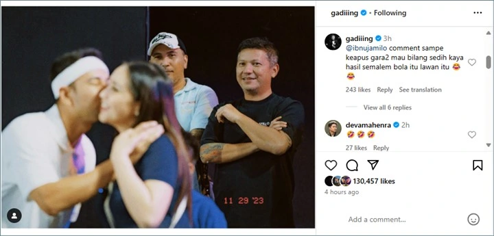 Gading Marten Curcol Usai Nyempil di Tengah Momen Mesra Raffi Ahmad dan Nagita Slavina