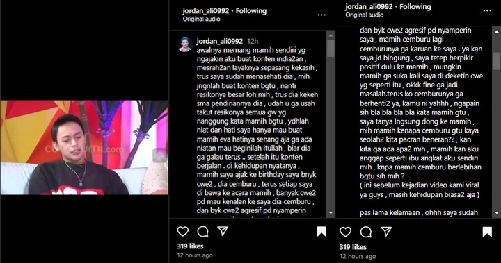 Jordan Ali dan Eva Manurung Ibu Virgoun Putus?
