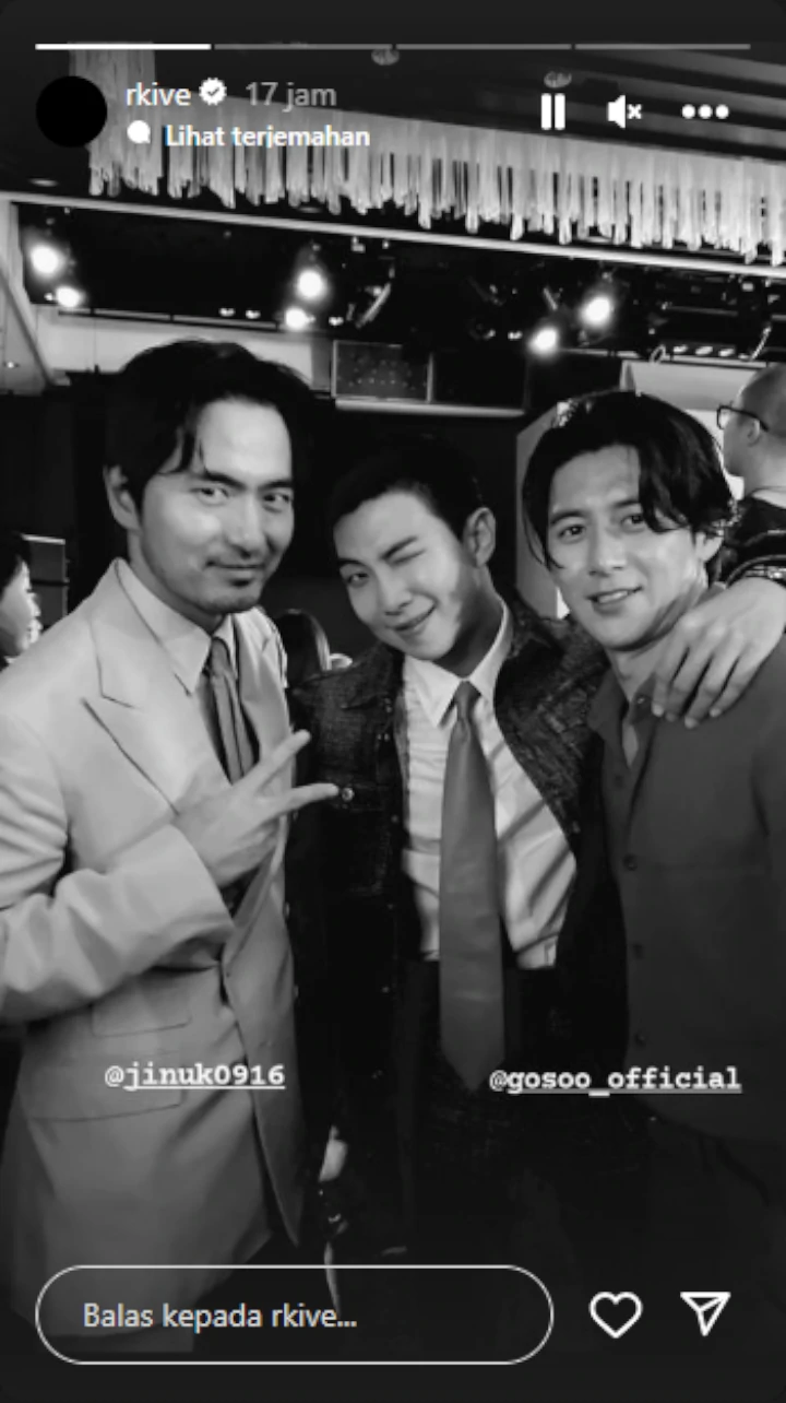 RM BTS Jalin Persahabatan Tak Terduga dengan Lee Jin Wook dan Go Soo