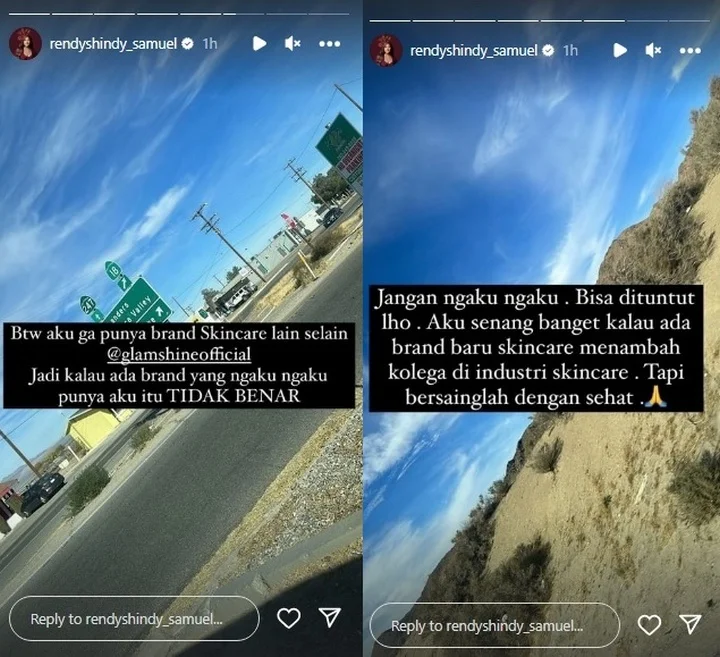 Shindy Tegaskan Cuma Punya Satu Brand Bareng Rendy Samuel