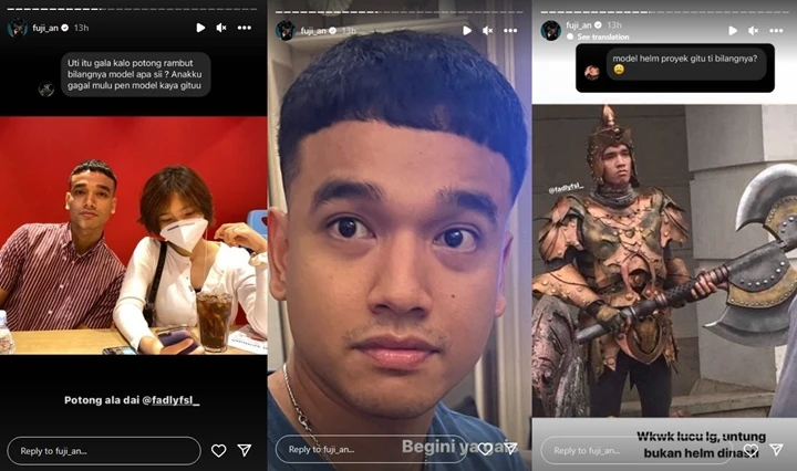 Fuji An Nistakan Gaya Rambut Fadly Faisal Lewat Editan Foto Kocak