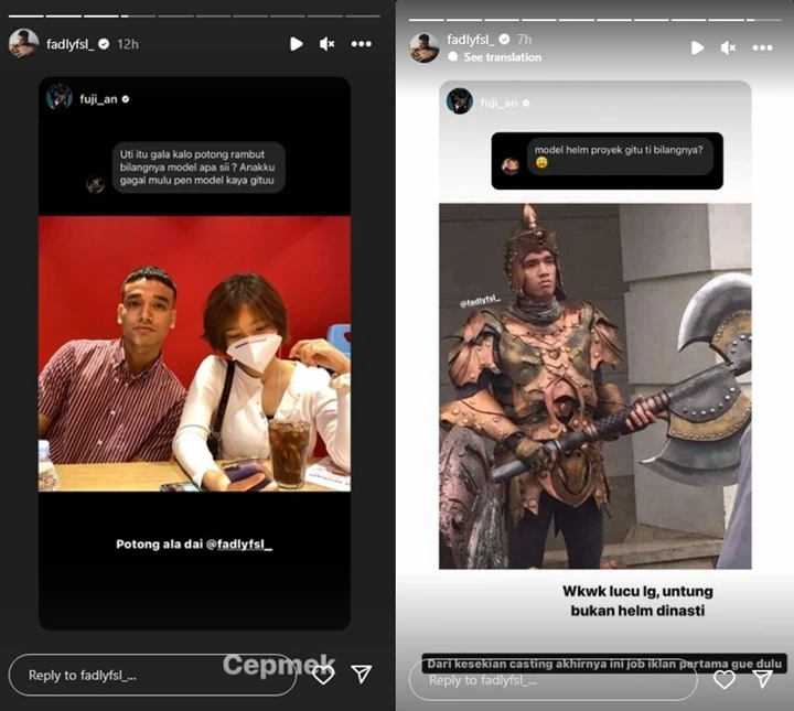 Fuji An Nistakan Gaya Rambut Fadly Faisal Lewat Editan Foto Kocak