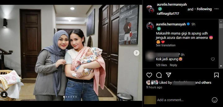 Aurel Hermansyah Panggil Rayyanza Apung