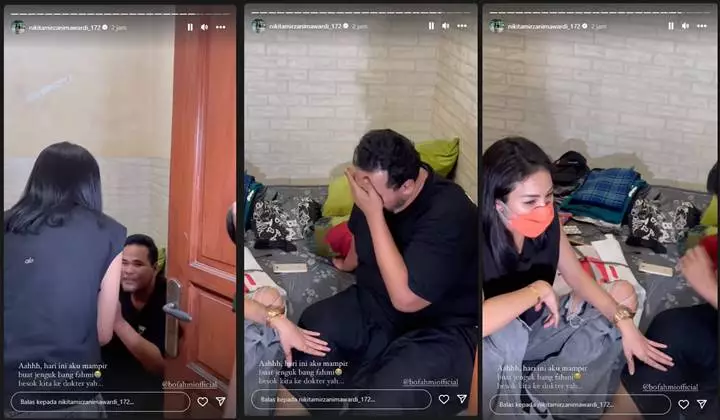 Nikita Mirzani Jenguk Aktor Fahmi Bo yang Dikabarkan Banting Setir Jadi Juru Parkir