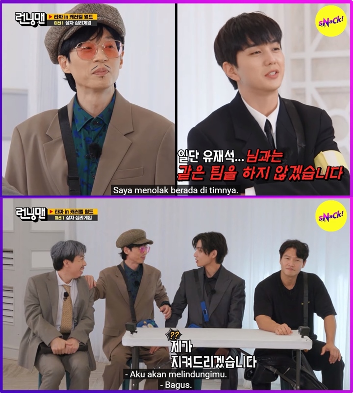 V BTS Lempar Janji ke Yoo Jae Seok yang Ditolak Yoo Seung Ho di \'Running Man\'