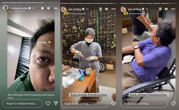 Indah Permatasari Heran Arie Kriting Jatuh Sakit usai Ditinggal Istri
