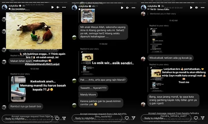 Rizky Billar Dibuatkan IG dengan Username Kocak Imbas Difitnah Belum Mandi