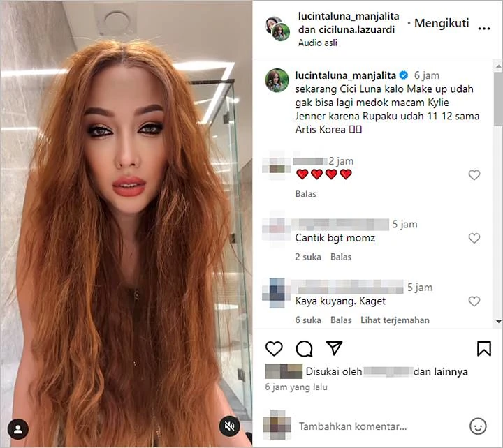 Lucinta Luna Hempas Make Up Medok Pasca Disebut Mirip Artis Korea