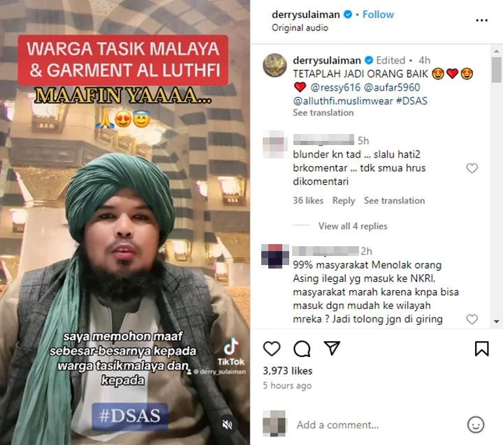 Ustaz Derry Sulaiman Minta Maaf Usai Nyatakan Siap Tampung Pengungsi Rohingya