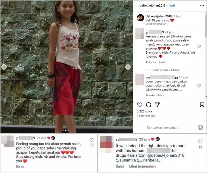 Ayah Irish Bella Unggah Foto Manis Sesudah Beri Isyarat Dukung Perceraian Sang Putri