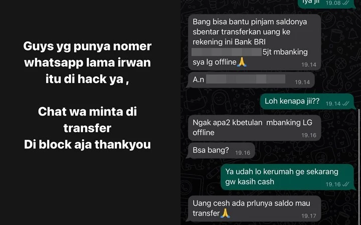 Irwansyah Wanti-Wanti Soal Penipuan Atas Namanya Usai Jadi Korban Hacker