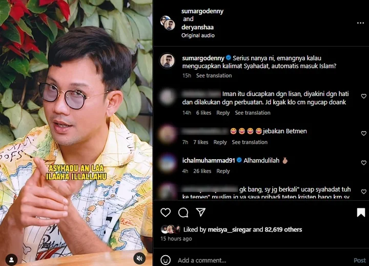 Denny Sumargo Ucap Kalimat Syahadat