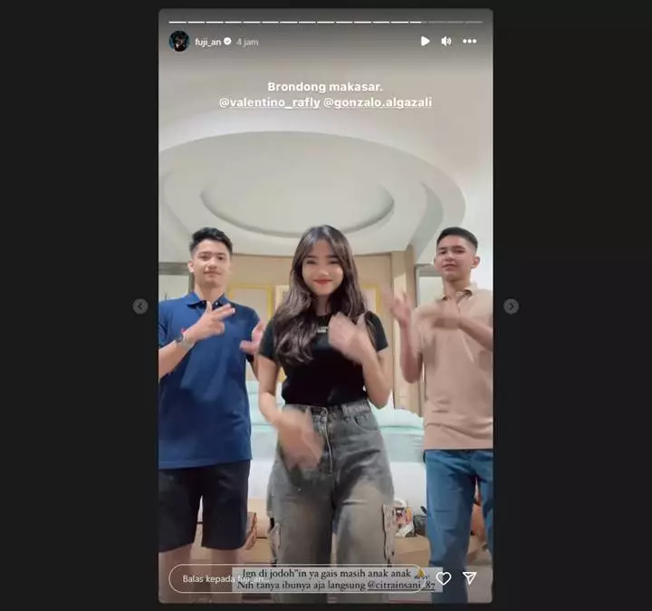 Fuji An Justru Wanti-wanti Fans Kala Pamer Joget TikTok dengan Dua Cowok Tampan